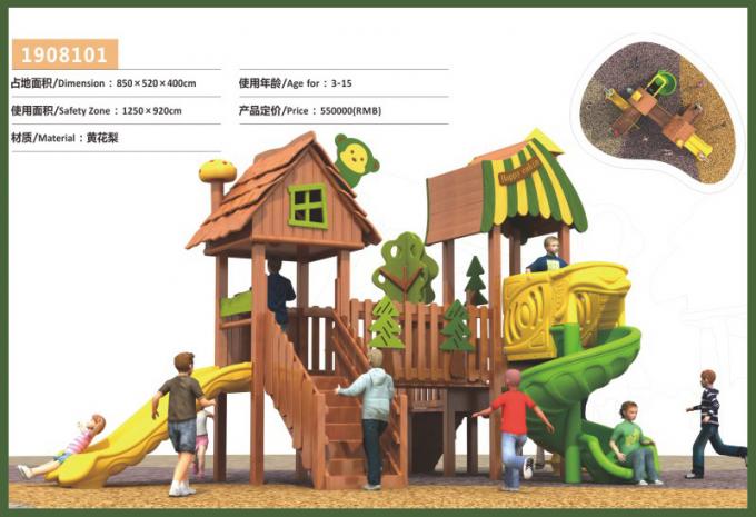  wooden combination slide series children's playground equipment - 1908101