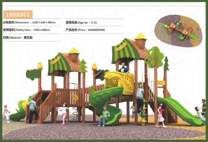  wooden combination slide series children's playground equipment - 1908002