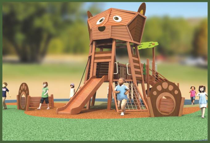  wood combined slide series children's playground equipment Playground equipment - 1907801